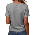 thumbnail image 4 of Cilsoka Womens Short Sleeve Tops Seashell Edge V Neck Dressy Casual Loose Fit Shirts Summer Vacation Blouses 2026 Trendy Clothes, 4 of 6