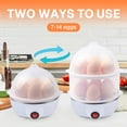 thumbnail image 4 of Behome Rapid Electric Egg Cooker 14 Egg Capacity,Double-Layer Lazy Egg Boiler,Multifunction Heated Maker Egg Poacher & Vegetable Steamer, 4 of 7