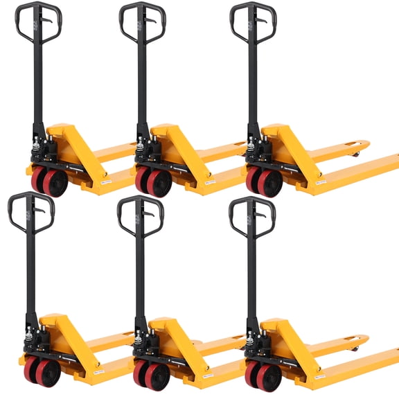 APOLLOLIFT 6PCS Hydraulic Pump Manual Hand Pallet Jack Truck 5500 lbs. 48"x27"