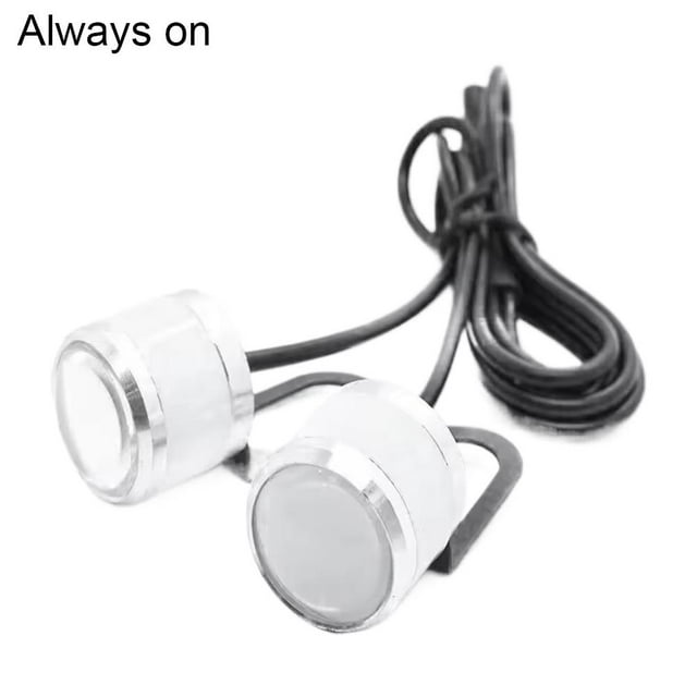 Motorcycle LED Eagle Eye Light Front Headlight Rearview Mirror Flashing Light