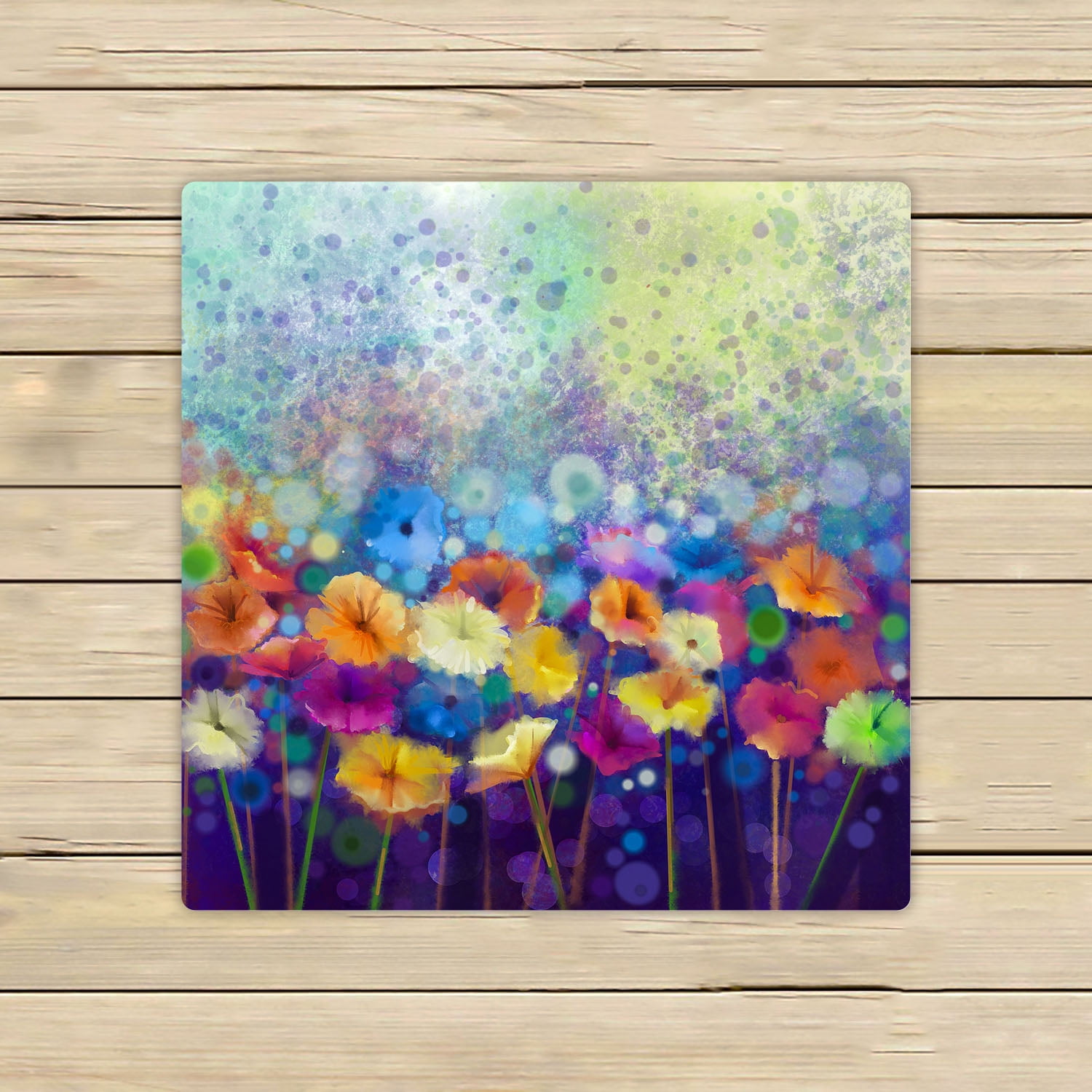 YKCG Watercolor Purple Flowers Romantic Poppies Hand Towel Beach Towels Bath Shower Towel Bath