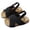 Black, variant on Kids Sandals with Cork Footbed, Non-Slip Slides for Girls Double Buckle Toddler Slippers with Adjustable Back Strap, Comfort Water-Resistant Shoes White,9 Toddler