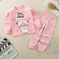 thumbnail image 2 of xaweyi Toddler Boys Girls Thermal Underwear Set Warm Long Sleeve Pajamas for Autumn Daily Indoor Wear Size 18-24 Months, 2 of 4