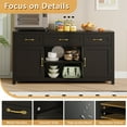 thumbnail image 2 of YouTrend Farmhouse TV Stand for TVs up to 65'' for Living Room,Kitchen Pantry Sideboard W/ Storage Cabinet,Black, 2 of 10