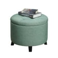 thumbnail image 1 of Convenience Concepts Designs4Comfort Ottoman Rond en Tissu Vert Menthe, 1 of 3