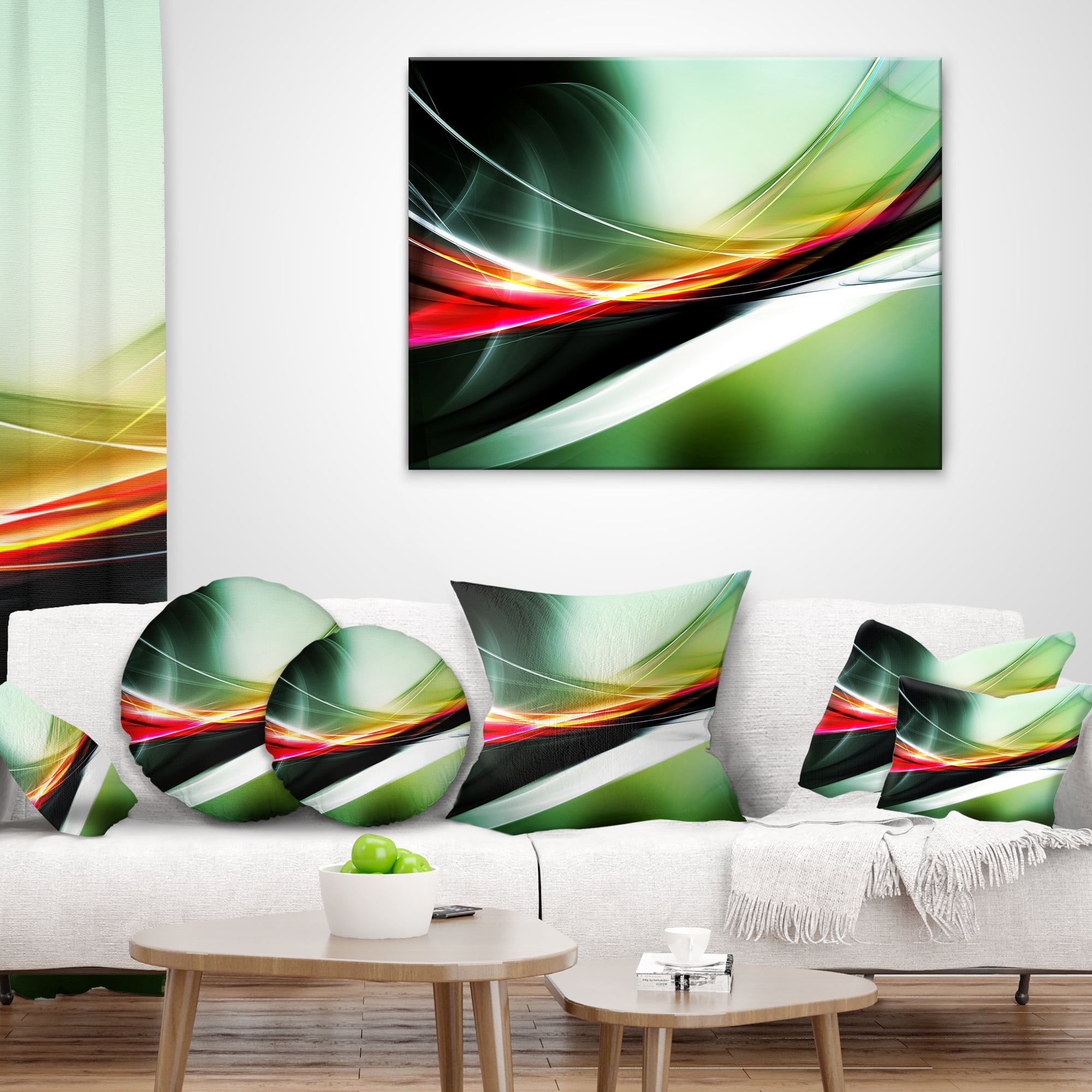 Designart Elegant Color Pattern - Abstract Throw Pillow - 16x16