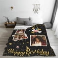 thumbnail image 6 of Custom Blanket for Dad Personalized Blanket with Photos Travel Throw Blanket Best Dad Ever Customized Gift for Men Father's Day Birthday Christmas 6 Photos, 6 of 6