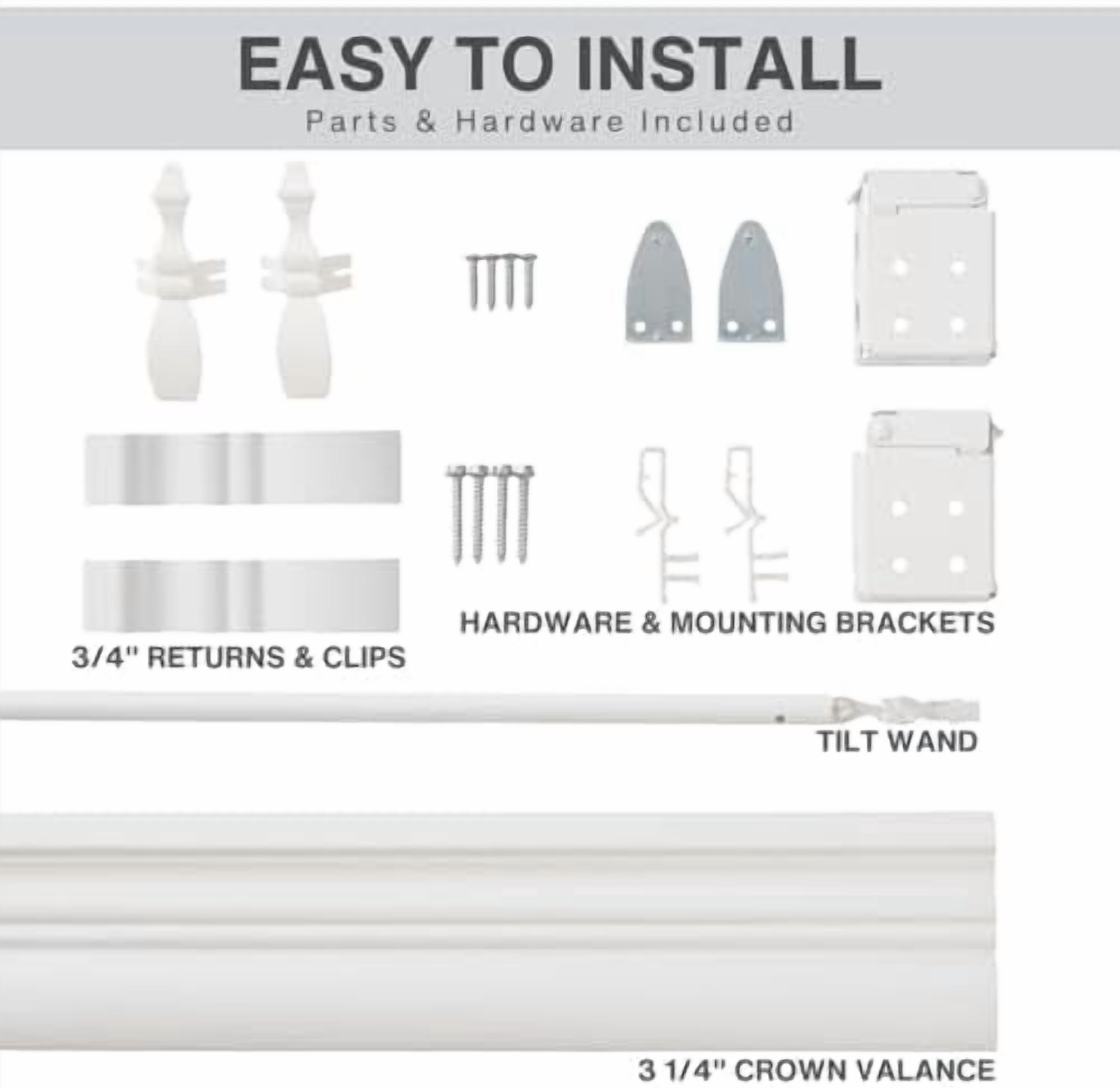 Cordless, 2 Inch Faux Wood Blind, Window Blinds, Blinds & Shades, Blinds for Indoor Windows, Embossed, 40" x 72", Bright White