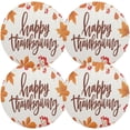 thumbnail image 2 of GZHJMY Thanksgiving Day Round Placemats Set of 1, Non-Slip PVC Table Mats Washable Heat Resistant Place Mats for Kitchen Dining Table Christmas Home Decor, 15.4 Inch Table Mat, 2 of 7
