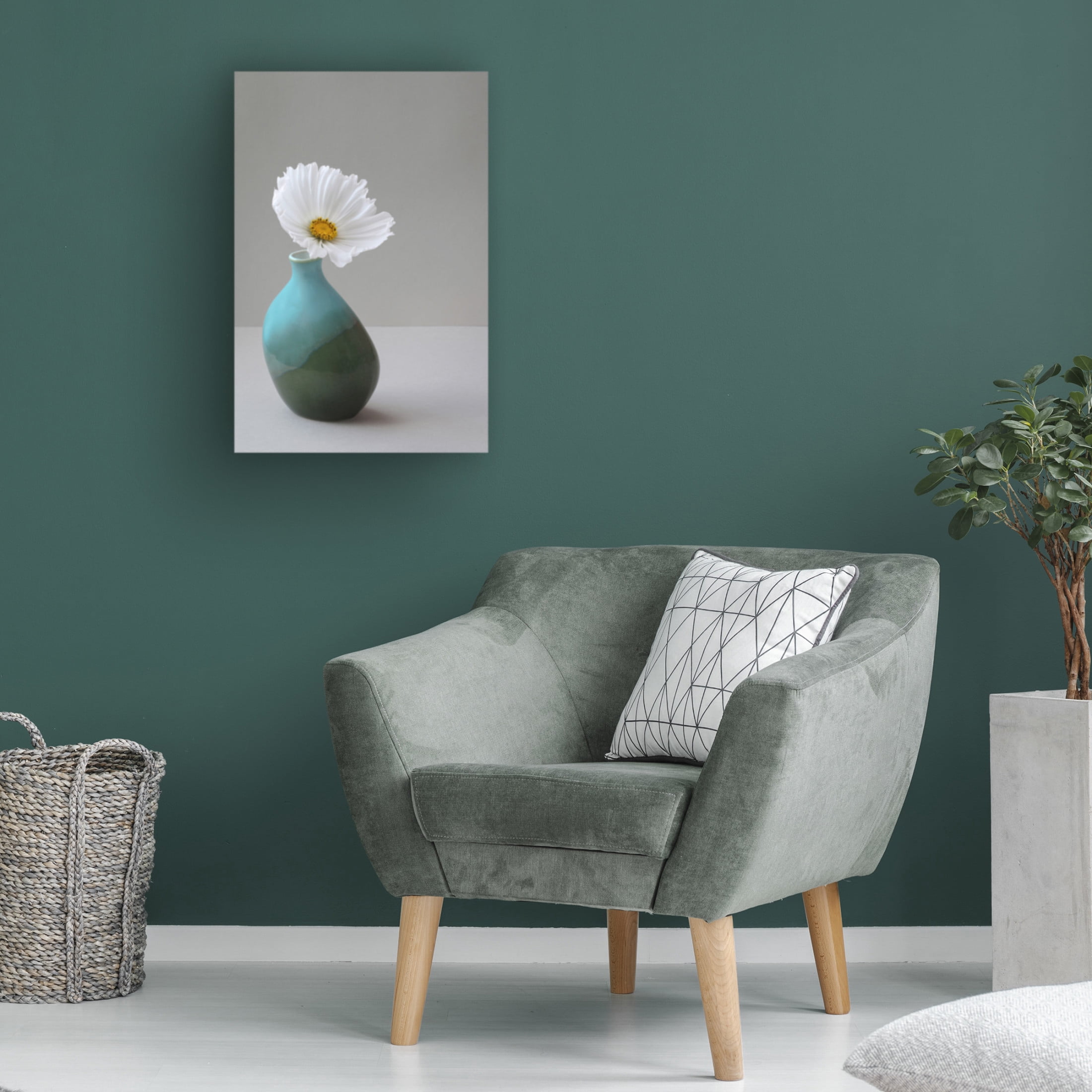 Trademark Fine Art Alyson Fennell Cup Cake Cosmos Still Life Canvas Wall Art