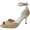 Beige Leather, variant on Franco Sarto Womens Rosie Leather Metallic Heels