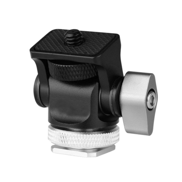 Kearding Adaptador de montaje de pantalla de cámara roscada de 1/4 pulgadas, convertidor de monturas de zapata fría, accesorio de fotografía Videojuegos y accesorios Plata