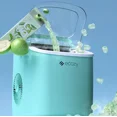 thumbnail image 2 of Ecozy Ice Maker, Portable Ice Maker, 26lb - 9pcs ice cube in 6 Min, Self-Cleaning,Ice Bags/Standing Ice Scoop/Ice Basket Kitchen Utensils(Green), 2 of 5