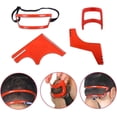 thumbnail image 1 of Red Plastic Beard Template, Neat Visual Effect, Professional Salon Use Easy To Use Grooming Set For Men's Stylish Hairline (4Pcs), 1 of 7