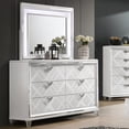 thumbnail image 3 of Furniture of America Anaiya Wood 2-Piece Dresser and Mirror Set in White, 3 of 10