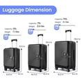 thumbnail image 7 of Luggage Sets 3 Piece Set,Abs Hard Shell Lightweight Suitcase with Spinner Wheels,Expandable Carry On Luggage with Tsa Lock,Black,20/24/28in, 7 of 7