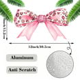thumbnail image 2 of 1 Pcs 2D Flat License Plate Covers & Frames, Pink Leopard Print Bow For Decorative Front, Waterproof For Decoration Aluminum License Plate Covers & Frames Cover For Men Women, 12" X 6", 2 of 7