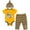 Yellow / gray, variant on Bodysuit, Pants and Hat 3 Piece Outfit Set Newborn to Infant