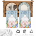 thumbnail image 5 of Spring Easter Kitchen Towels Set of 1, Rabbit Ears Foot Colorful Eggs Wooden Plank Absorbent Dish Towels for Kitchen, Microfiber Hand Towel, Quick Drying Tea Towel for Cleaning Decorative Dishcloths, 5 of 7