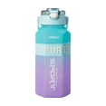 thumbnail image 2 of 2000ML Sports Water Bottle, Dual Drink Gradient Color, Portable Hexagonal Cup, Outdoor Fitness Handle Plastic Bottle, 1 Count, 2 of 6