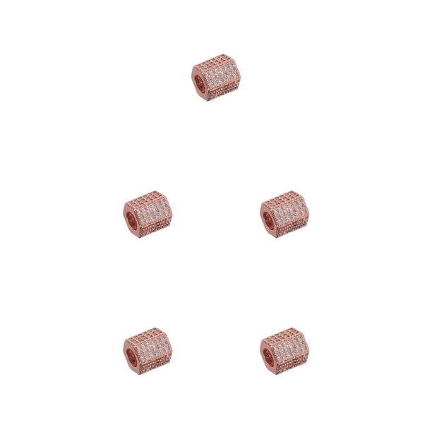 Minnieouse Accesorio hexagonal de cuentas de cobre para doméstico en manualidades Blanco Hao Rosa Type2 NO2 Minnieouse CBP277675