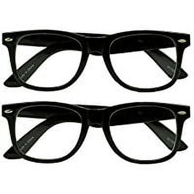 Nerd Glasses Black Clear Lens Adult Halloween Accessory 2-Pack
