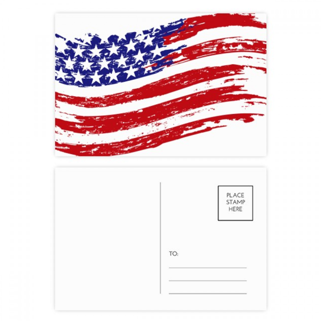 La bandera de barras y estrellas Unidos país específico Set cumpleaños gracias tarjeta postal correo lado 20pcs