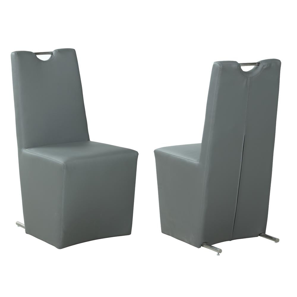 Chintaly Contemporary Upholstered Handle-Back Side Chair Chintaly Contemporary Upholstered Handle-Back Side Chair