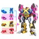 thumbnail image 1 of Figuras de acción de Transformers MiniForce X para niños, juguete de arma de deformación, modo múltiple, mecha dorado, regalos para niños, 1 of 5