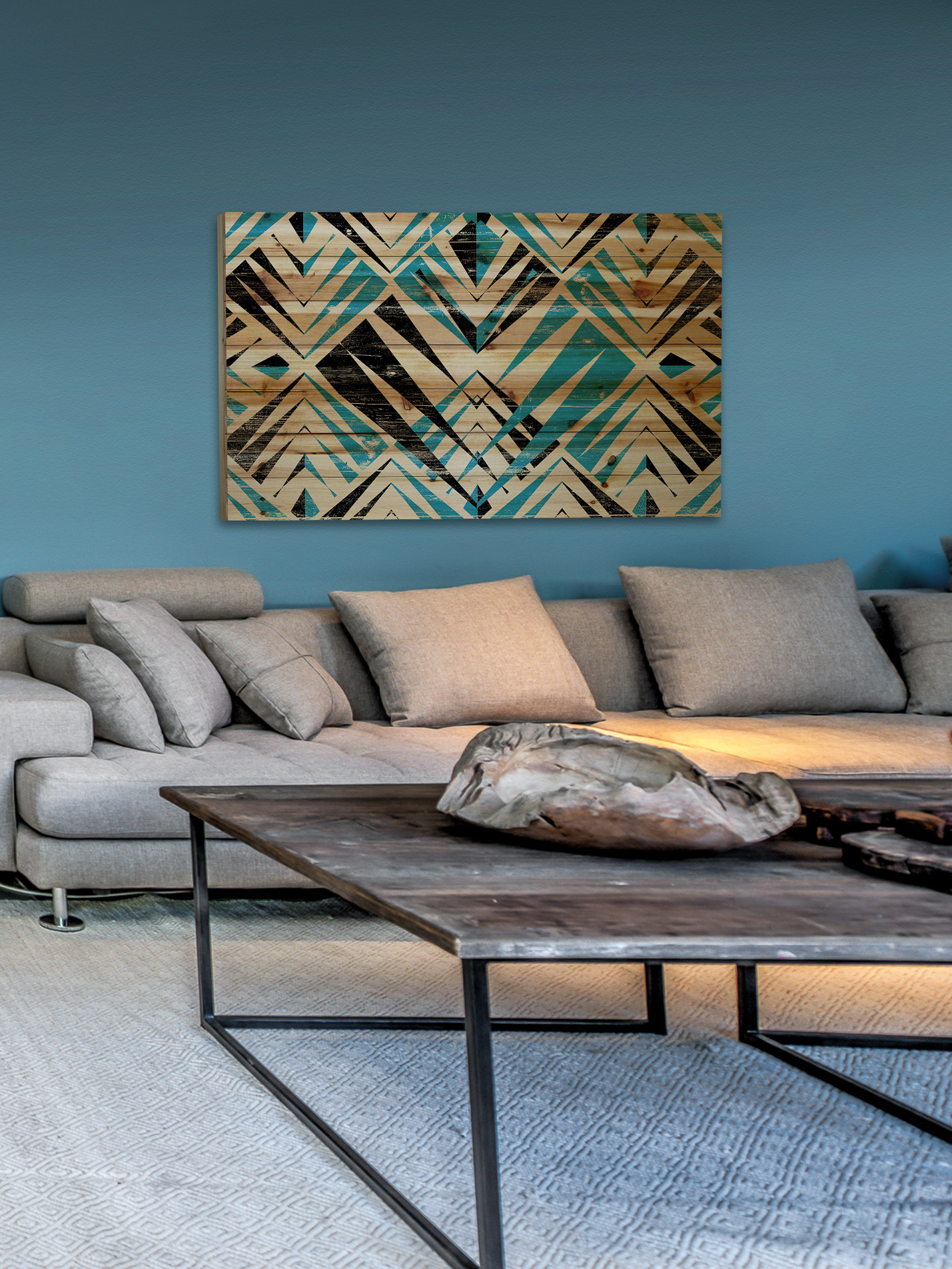 "Visions of Teeth" Painting Print on Natural Pine Wood