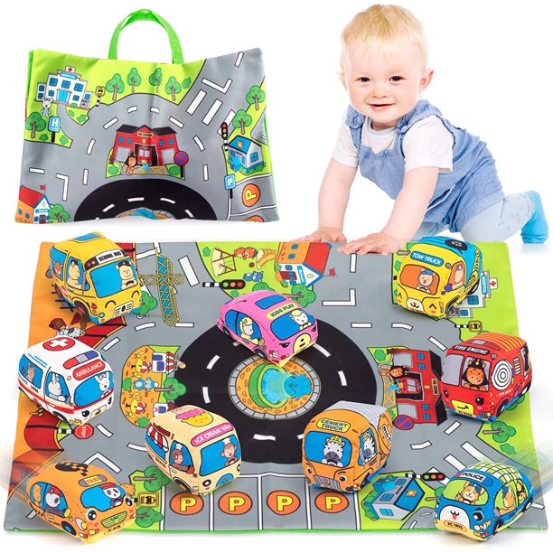 SYNARRY Soft Car Toys for 1 Year Old Boy, Baby Boy Toys 6 to 12 Months