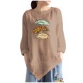 thumbnail image 1 of Camiseta de manga larga con cuello redondo y estampado informal a la moda de verano para mujer Fridja  fjkfkj1608, 1 of 4