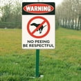 thumbnail image 3 of 2pcs No Dog Peeing Sign Metal No Pooping Peeing Be Respectful Dog Sign for Yard Garden, 3 of 8