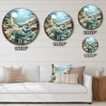 thumbnail image 4 of Designart "Coastal Papercut" Nautical & Beach Oversized Wall Clock, 4 of 6