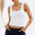 thumbnail image 2 of Lixiuxyad Womens Women Loose Tank Tops Women's Scoop Neck Sleeveless Knit Ribbed Fitted Casual Crop Tank Top(White L), 2 of 6