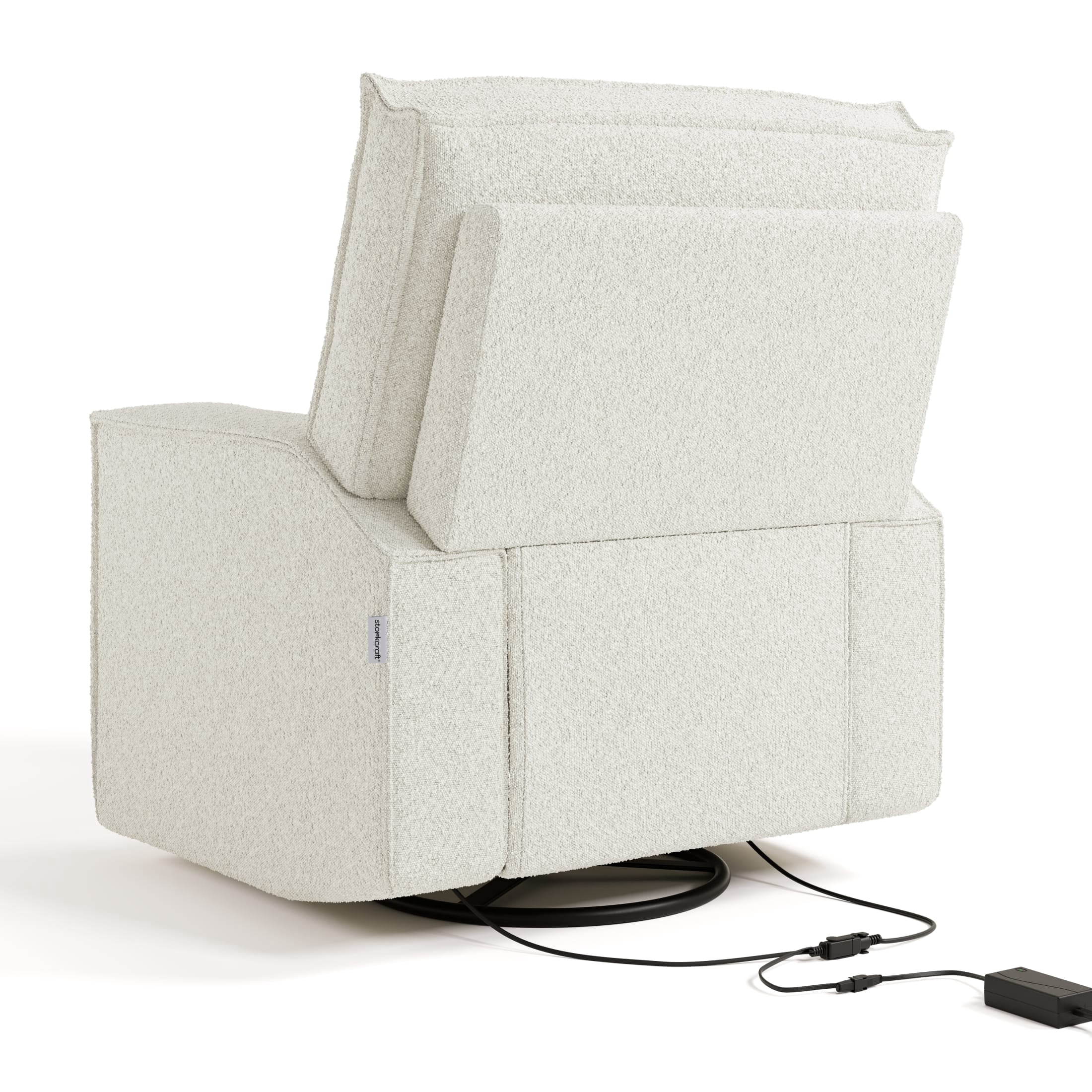 Storkcraft Texas Nursery Power Recliner Swivel Glider - Ivory Boucle