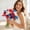 A, variant on Cififendec 4th of July Artificial Rose Bouquet, 13.78", Star & Stripe Red White Blue Flag Print Faux Silk Flower Picks for Independence Day Vase Arrangement