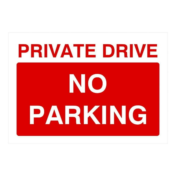 Private Drive No Parking Sign Parking Signs & Permits Metal Sign - Caution Safety Warning Security Signs Indoor & Outdoor Size: 8 x 12 inch