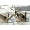 thumbnail image 4 of Kingston Brass KS6048ZX Millennium Two-Handle Wall Mount Roman Tub Faucet, Brushed Nickel, 4 of 7