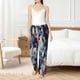 thumbnail image 4 of Balery Abstract Blue Squares Pantalones de pijama para mujer, pijamas ultraligeros, pantalones de estar por casa-Medium, 4 of 6