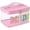 Light Pink, variant on Letter Clear Medicine Makeup Bag, Large Size Waterproof Nylon Cosmetic Toiletry Storage bag with Top Handle, Transparent Meds First Aid Travel Organizer Cosmetic Bag,Light Pink