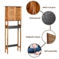 thumbnail image 6 of Evideco Over The Toilet Storage Cabinet Bathroom Elements Acacia Gray Wood - 69" H x 24"L x 9" D, 6 of 9