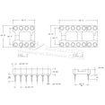 thumbnail image 3 of Zócalos de CI DIP8 DIP14 DIP16 DIP18 DIP20 DIP28 DIP40 Pines Orificio redondo 2,54 Conector de PCB Zócalo DIP 6 8 14 16 18 20 28 32 40 pines, 3 of 5