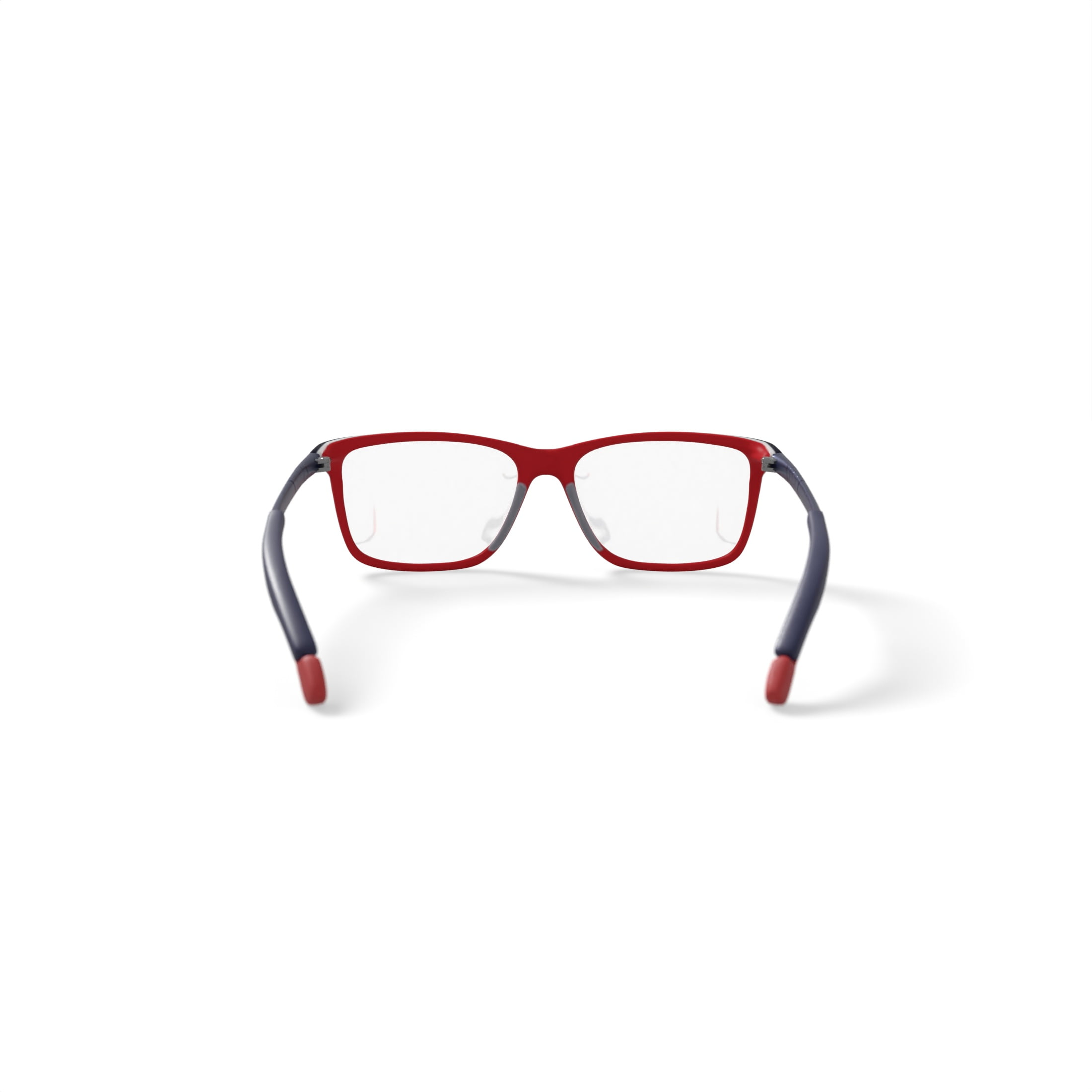 New Balance Youth NBK5066 Rectangular Prescription Eyeglasses with Case, Black/Red