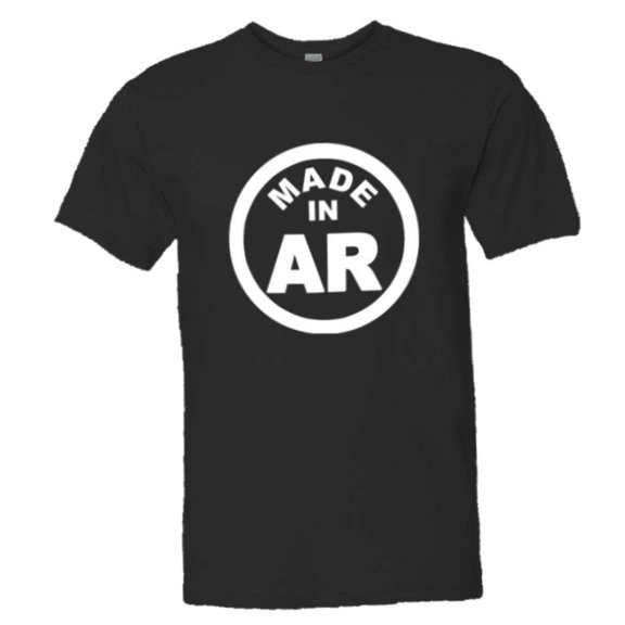 PleaseMeTees™ Mens From Born Made In Arkansas AK Logo Label Tag HQ Tee