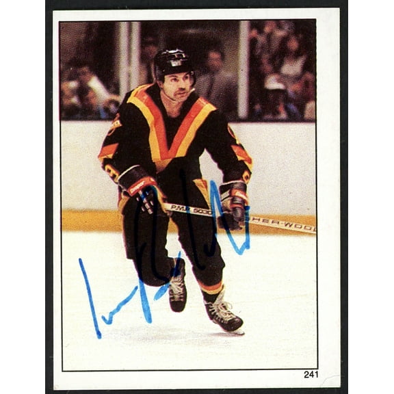 Ivan Boldirev Autographed 1982-83 Topps Sticker Card #241 Vancouver Canucks SKU #154074
