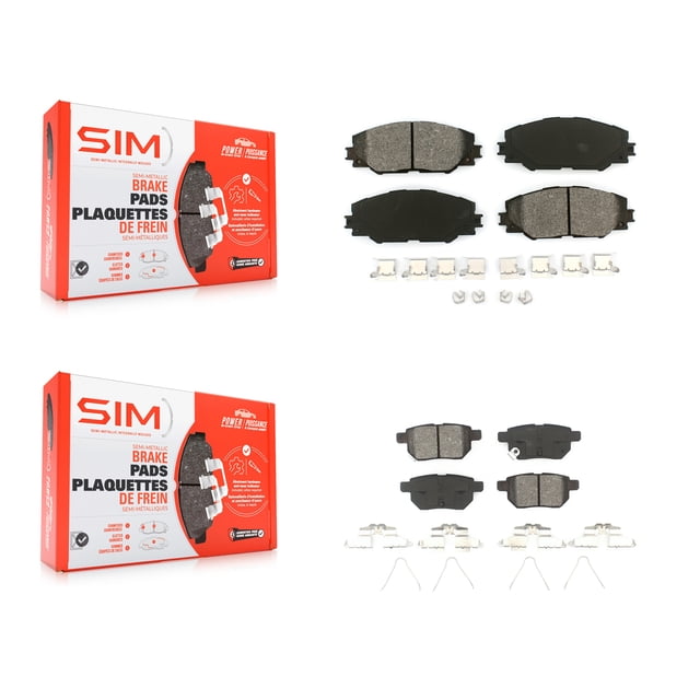 SIM Front Rear Semi-Metallic Brake Pads Kit for Car Toyota Matrix Pontiac Vibe Scion Corolla iM tC KSM-100092