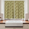 thumbnail image 2 of Ambesonne Persian Kitchen Curtains, Paisley of Middle East, 55"x39", Pale Green Brown, 2 of 3