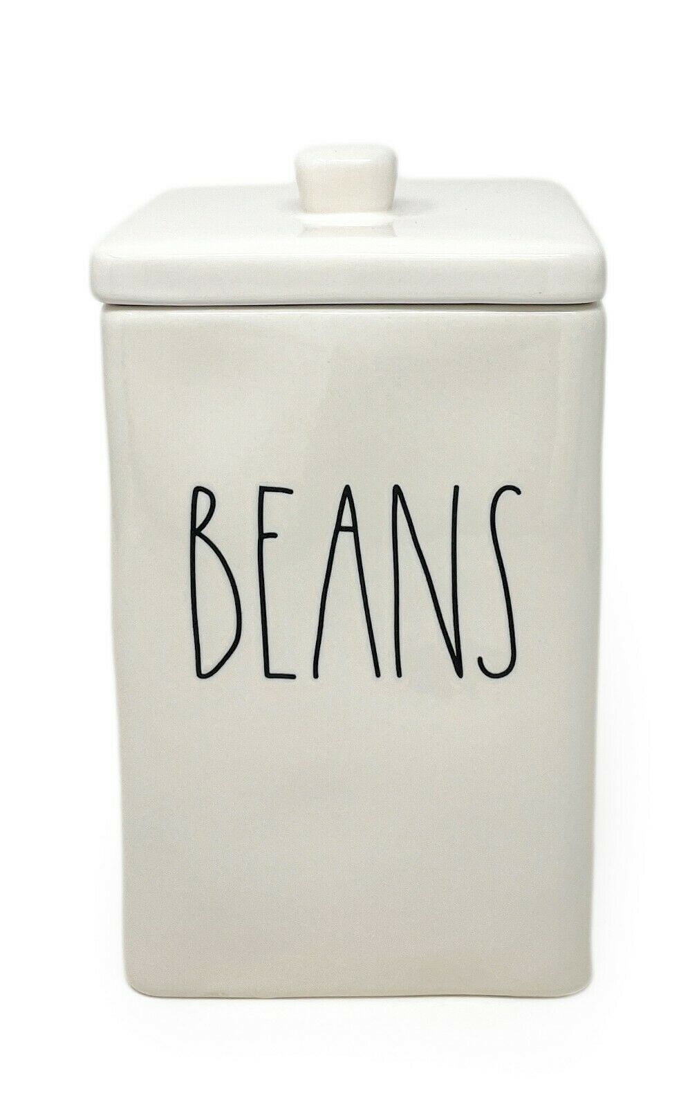 Rae Dunn COFFEE Canister Medium sized Ivory Ceramic with Black LL