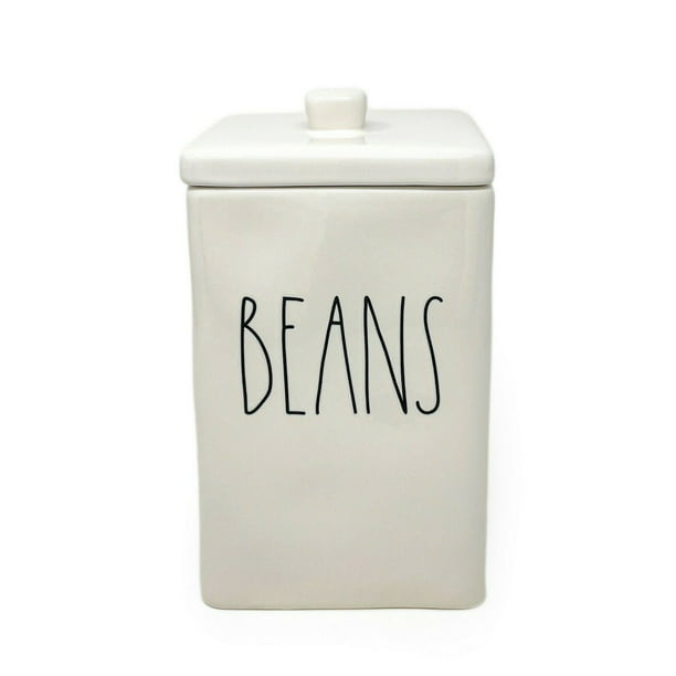 Rae Dunn by Magenta BEANS LL Letter Ceramic Square Canister with Lid -  Walmart.com